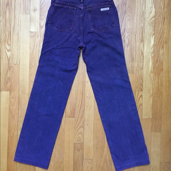 High Waisted Straight Leg Calvin Klein Denim Jeans - Picture 7 of 8